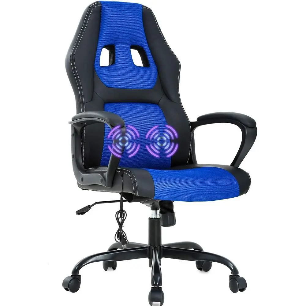 Massage - Ergonomische gamingstoel van PU-leer met draaifunctie,