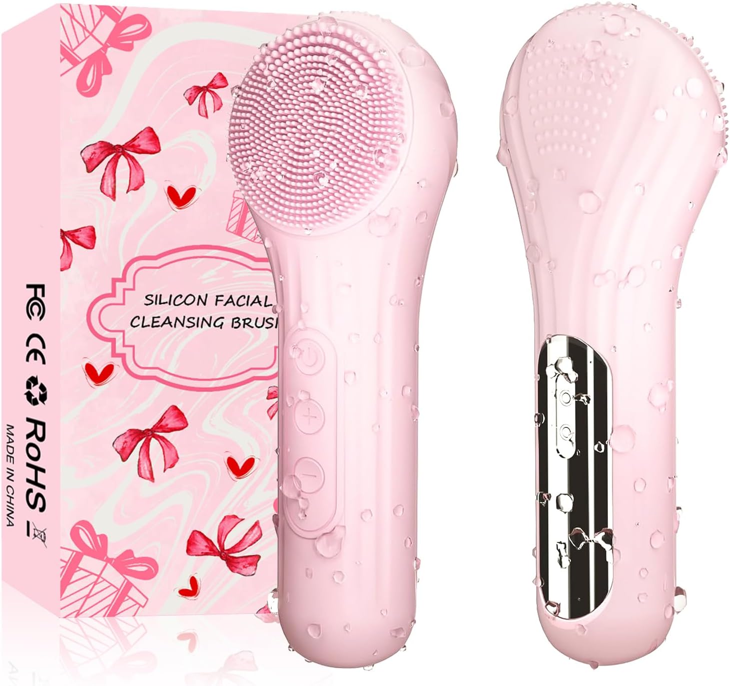 Silicone Face Scrubber Electric - Siliconen gezichtsscrubber, waterdichte elektrische gezichtsreinigingsborstel voor