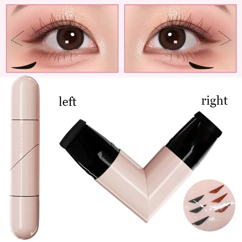 Waterproof Liquid Eyeliner Pen - 1Pc Draaien Eyeliner Stempel Geïntegreerde Dual-Tip