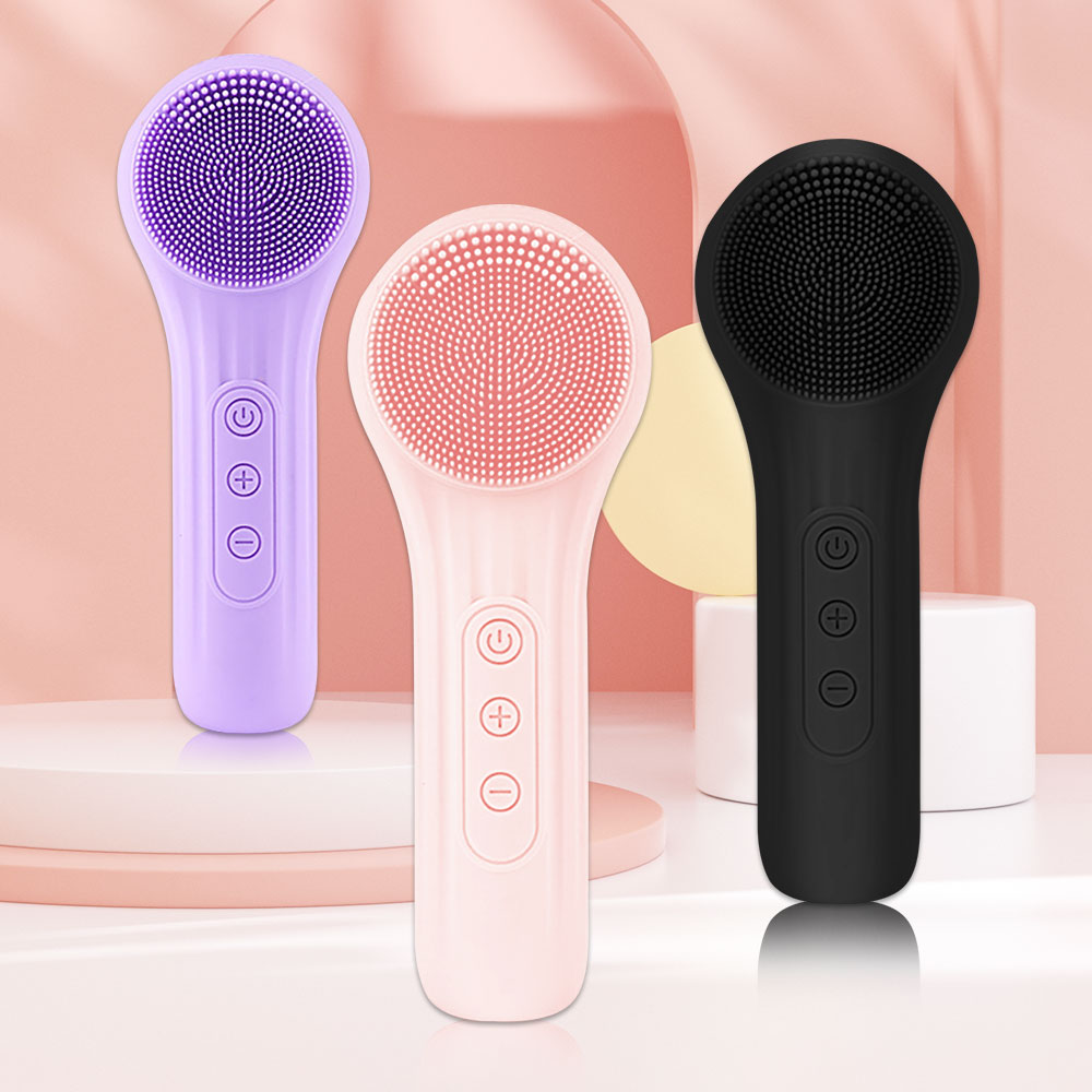 Silicone Face Scrubber Electric - Sonische Siliconen Gezichtsborstelreiniger Trillingsroller Massage Porie