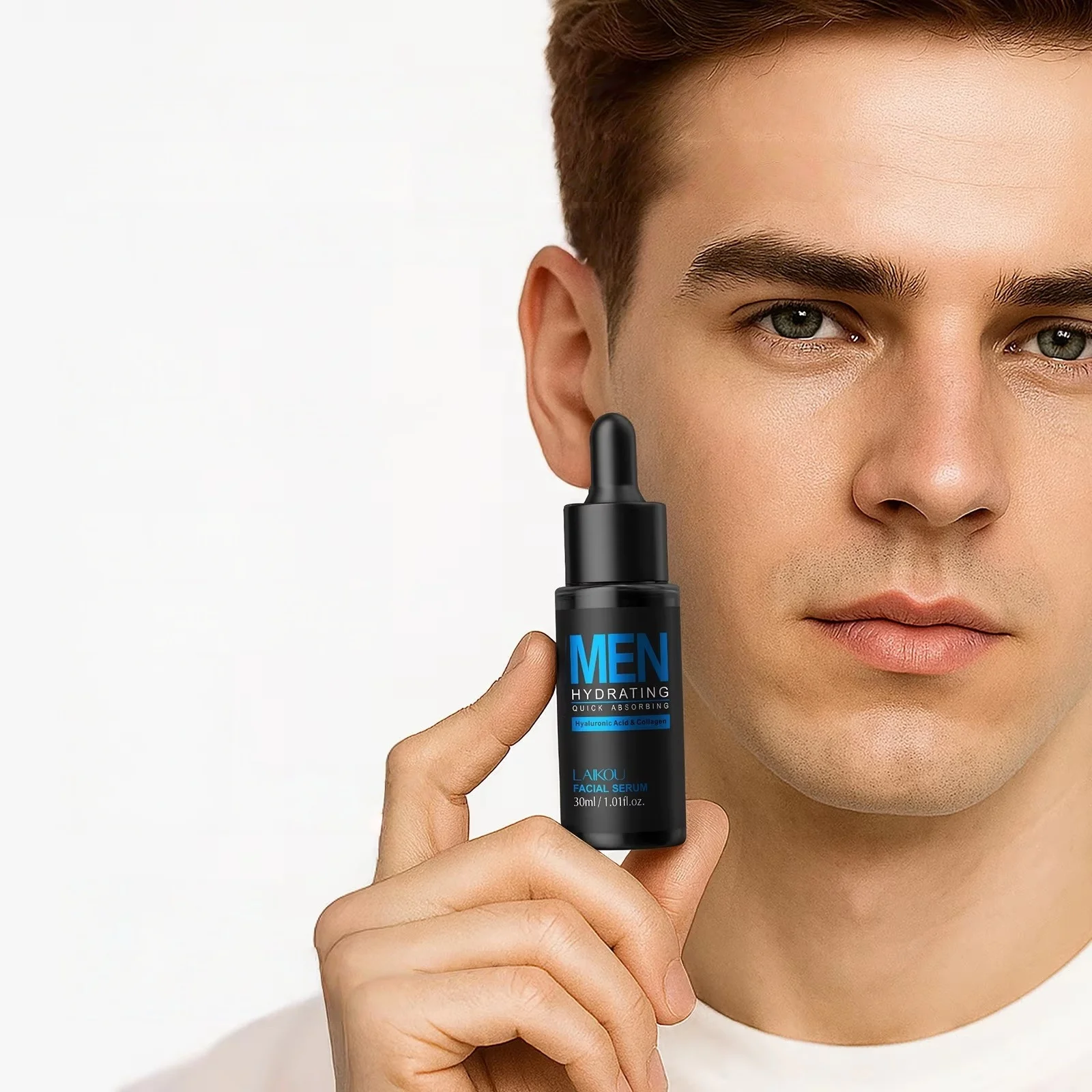 Hyaluronic Acid Facial Serum - Mens 30ml Gezichtsserum Hydraterende Olie Controle