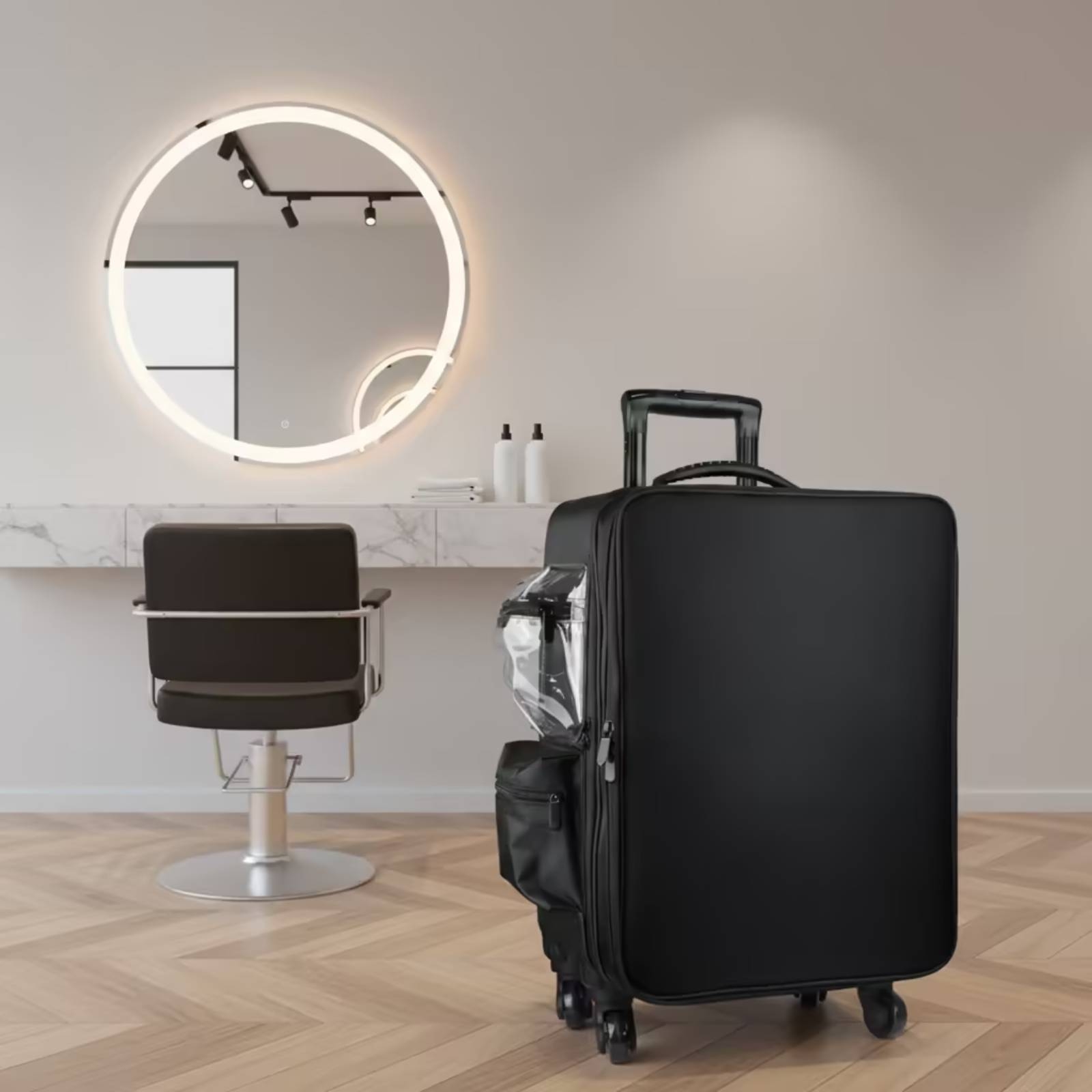 Makeup - Make-up koffer met draaibare wielen, harde