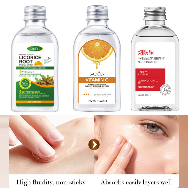 Niacinamide Pore Shrinking Essence - VC Niacinamide Whitening Voedende Glycerine Zoethoutwortel