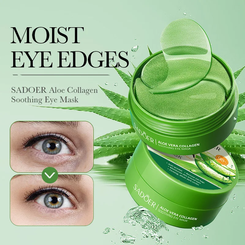 Collagen Under Eye Patches - SAODER 60 Stuks Aloë Vera Collageen
