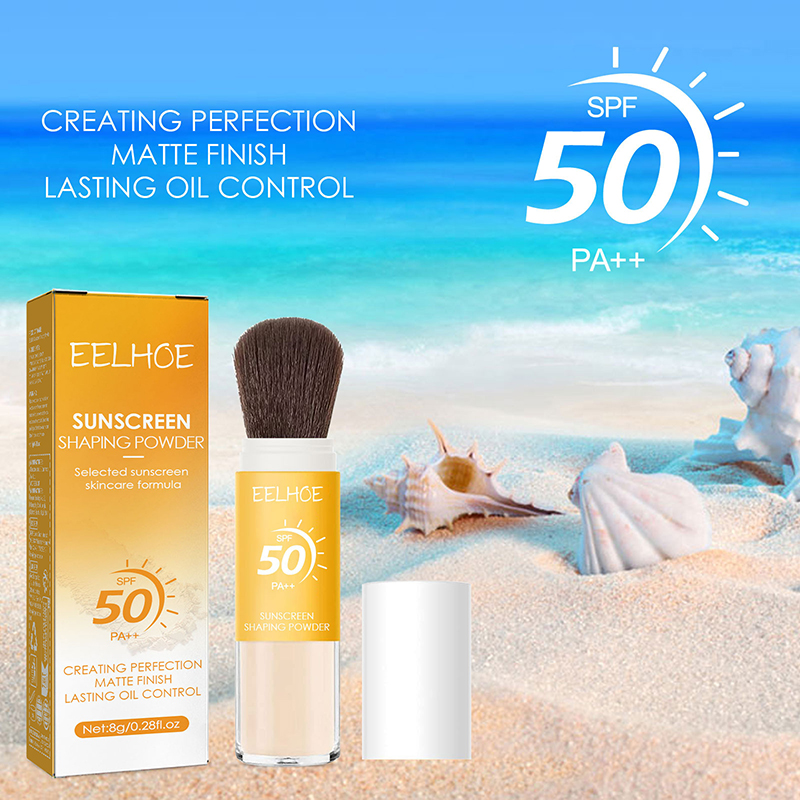 Spf 50 Waterproof Sunscreen - SPF50 Zonnebrandcrème Setting Los poeder Gezicht