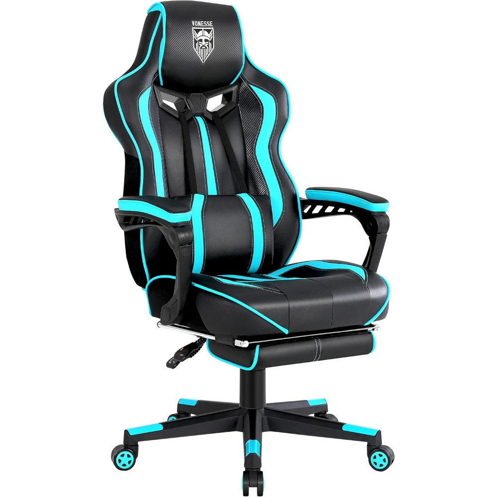 Massage - Ergonomische gamingstoelen met voetensteun, massage en