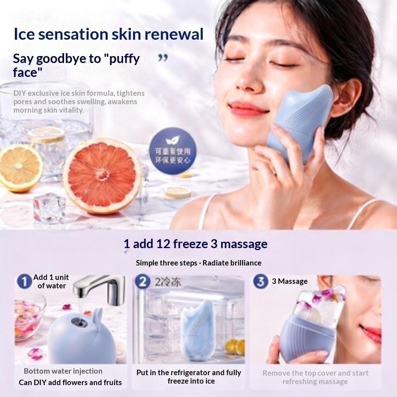 Herbruikbare siliconen ijsgezi - Face Ice Roller Puffiness recensie en prijs