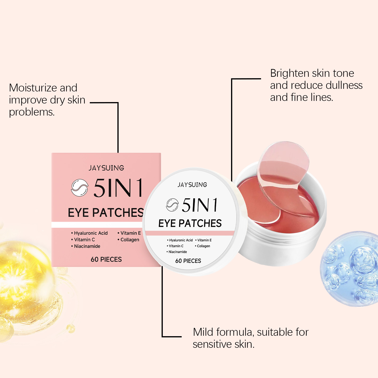 JAYSUING 5-in-1 Onderoogpatche - Collagen Under Eye Patches recensie en prijs