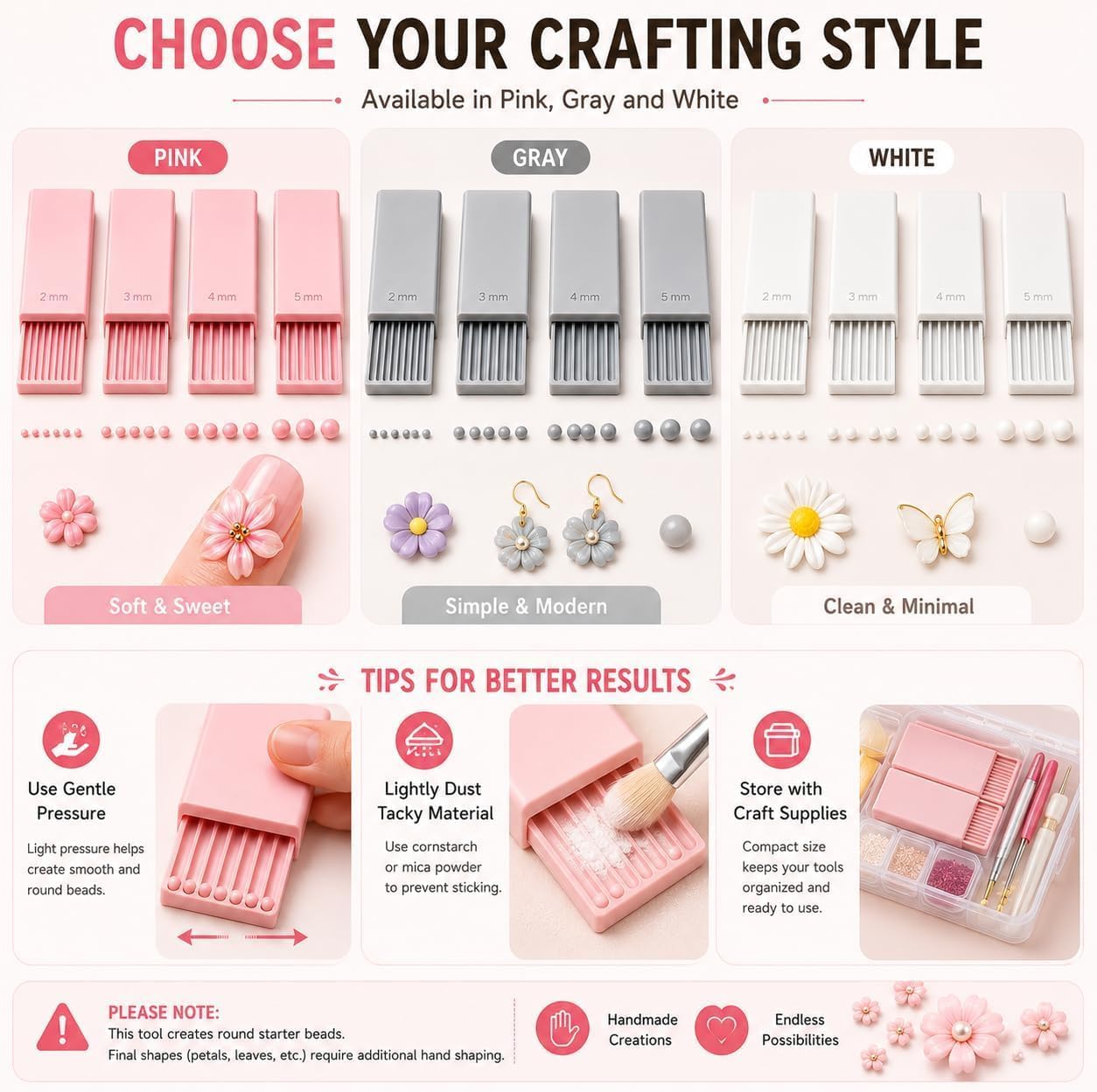 4-delige 3D-print klei gelbal  - Nail Art recensie en prijs