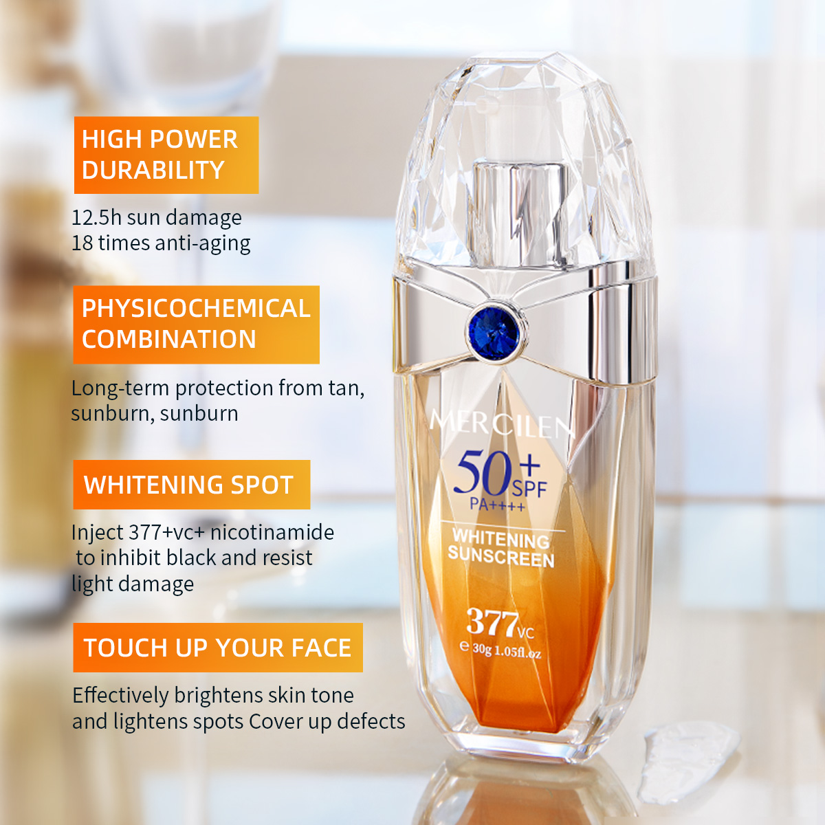 Mercilen Zonnebrandcrème 30g,  - Spf 50 Waterproof Sunscreen recensie en prijs