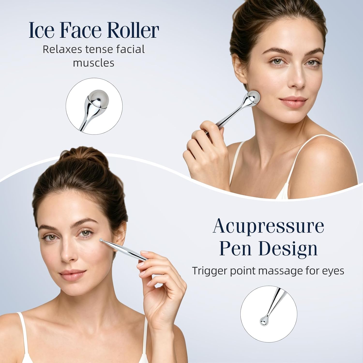 Metal Face Roller Massager Oog - Face Ice Roller Puffiness recensie en prijs