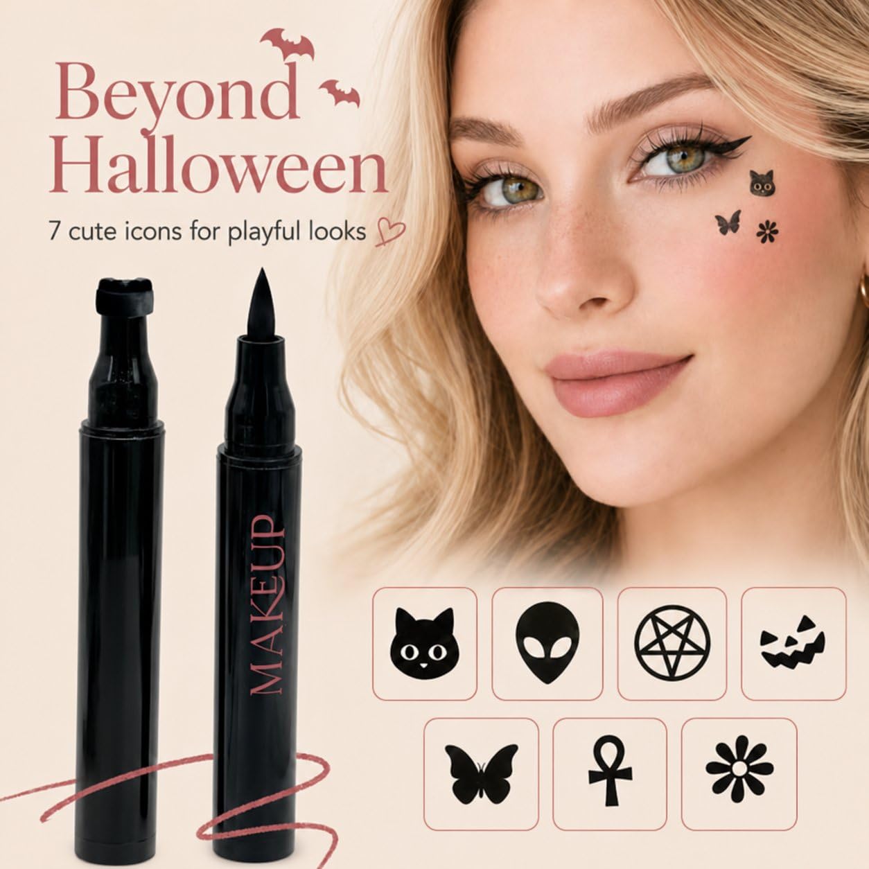 Halloween Dubbelzijdige Stempe - Waterproof Liquid Eyeliner Pen recensie en prijs