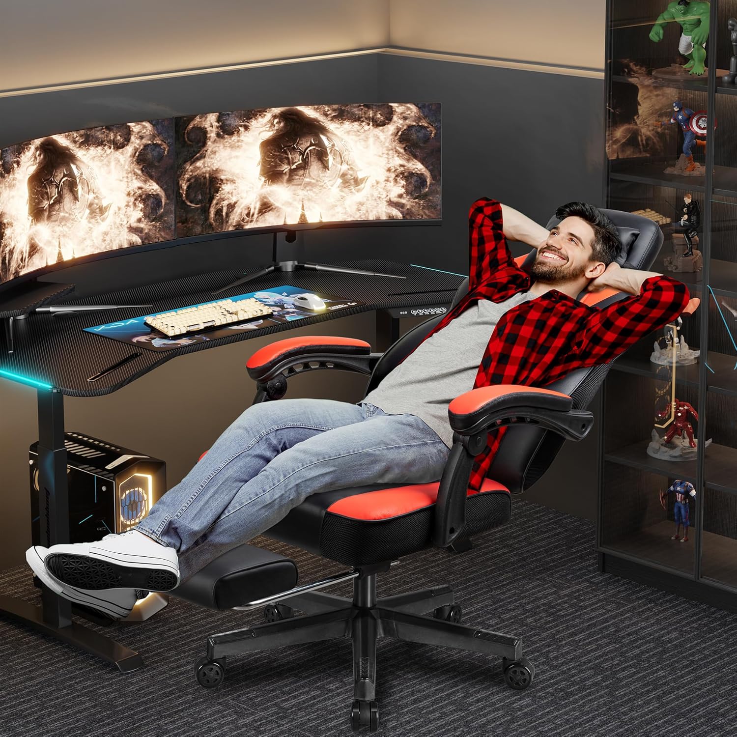 Gamingstoel met voetensteun, m - Massage recensie en prijs