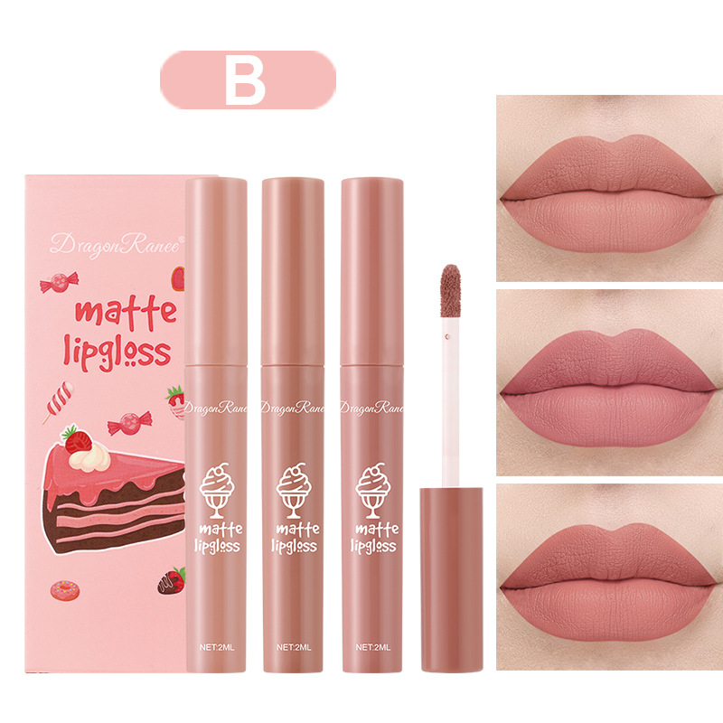 3 stks/set Fluwelen Matte Naak - Matte Velvet Lip Tint Long Lasting recensie en prijs