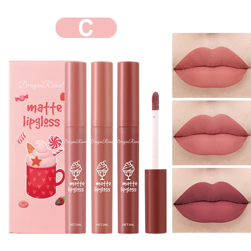 3 stks/set Fluwelen Matte Naak - Matte Velvet Lip Tint Long Lasting recensie en prijs