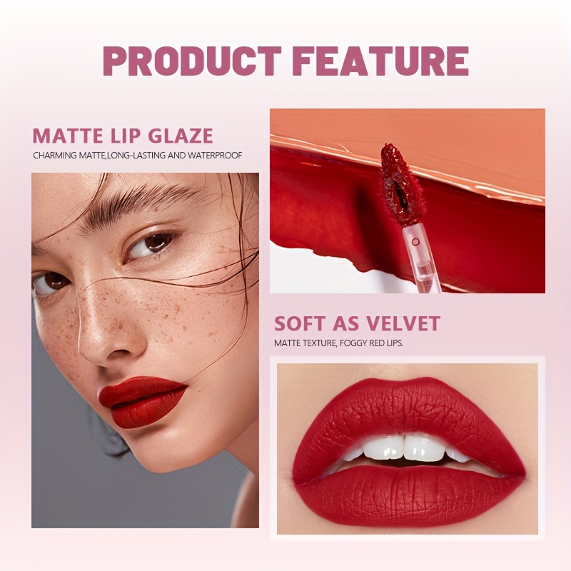 1 stks waterdichte matte fluwe - Matte Velvet Lip Tint Long Lasting recensie en prijs