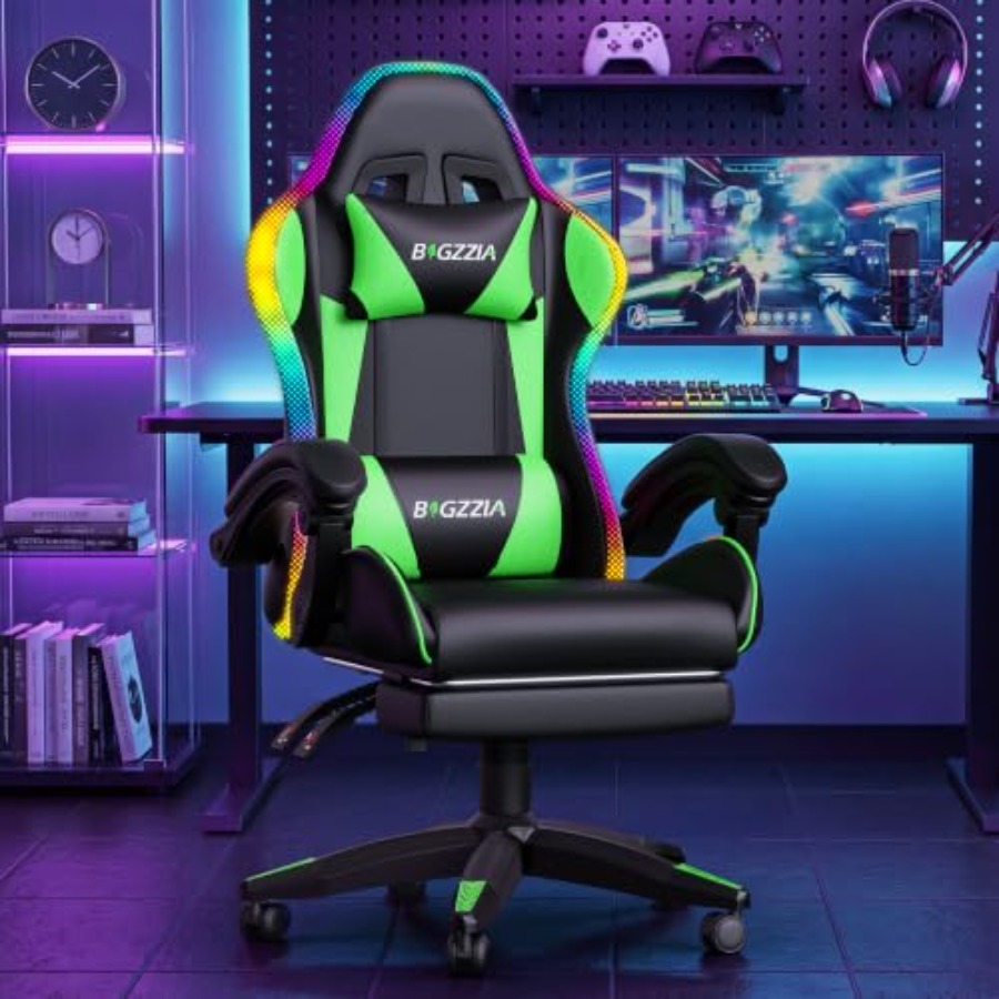 RGB gamingstoel met voetensteu - Massage recensie en prijs