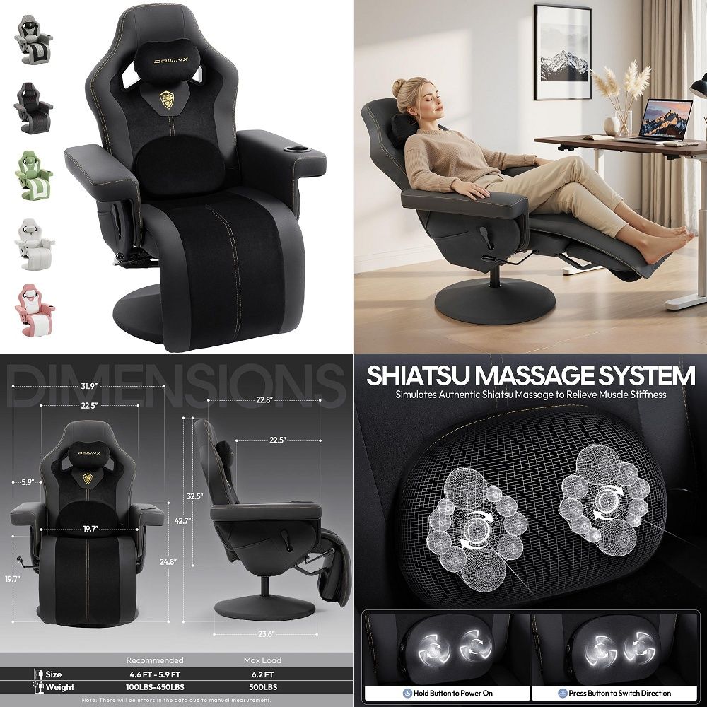M6 Gamingstoel met klimaatrege - Massage recensie en prijs