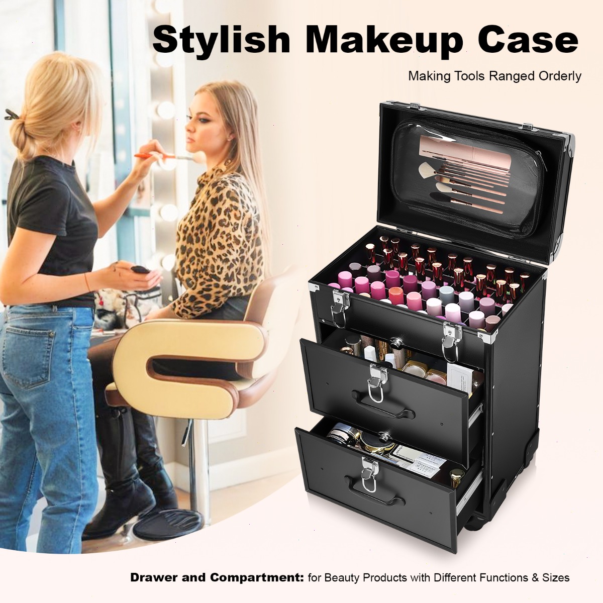 Professionele make-up koffer,  - Makeup recensie en prijs