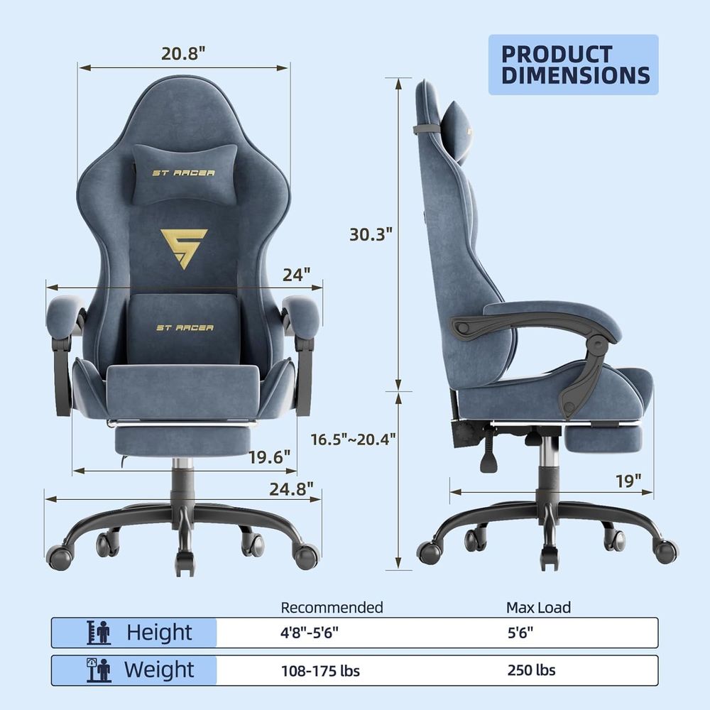 Ergonomische gamingstoel met v - Massage recensie en prijs