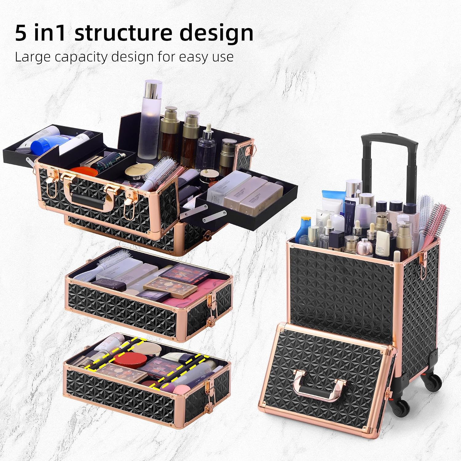 Rollende make-up koffer met de - Makeup recensie en prijs