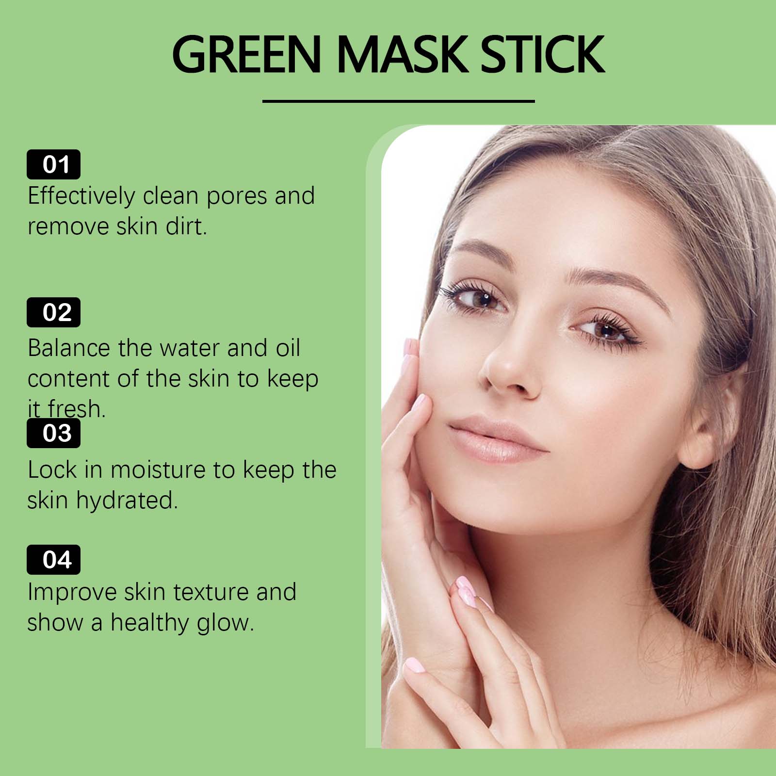 1 ~ 5PCS Groene Thee Klei Stok - Green Tea Cleansing Clay Mask recensie en prijs