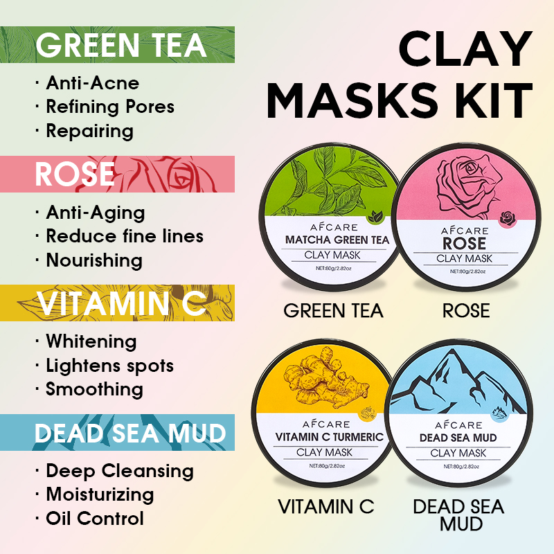 4-delige gezichtsmaskerset met - Green Tea Cleansing Clay Mask recensie en prijs