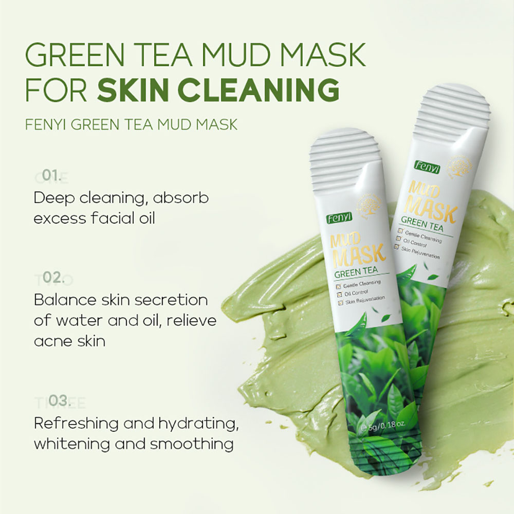 Fenyi Groene Thee Kleimasker 5 - Green Tea Cleansing Clay Mask recensie en prijs